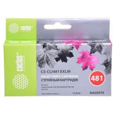 Картридж струйный Cactus CS-CLI481XXLM пурпурный (12.2мл) для Canon Pixma TR7540/TR8540/TS6140/TS8140