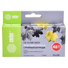 Картридж струйный Cactus CS-CLI481XXLY желтый (12.2мл) для Canon Pixma TR7540/TR8540/TS6140/TS8140