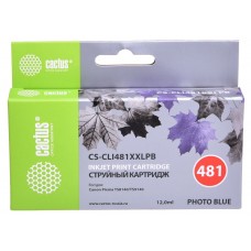 Картридж струйный Cactus CS-CLI481XXLPB фото голубой (12.2мл) для Canon Pixma TS8140/TS9140