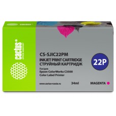 Картридж струйный Cactus CS-SJIC22PM C33S020603 пурпурный (34мл) для Epson ColorWorks C3500