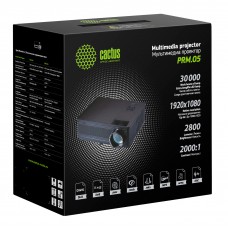 Проектор Cactus CS-PRM.05B.Full HD-A LCD 2800Lm LS 280Lm ANSI (1920x1080) 2000:1 ресурс лампы:30000часов 2xUSB typeA 2xHDMI 4.2кг