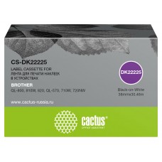 Картридж ленточный Cactus CS-DK22225 DK-22225 черный для Brother QL-800, 810W, 820, QL-570, 710W, 720NW