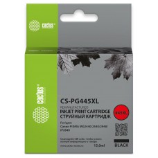 Картридж струйный Cactus CS-PG445XL PG-445XL черный (15мл) для Canon Pixma MG2440/2540/2940