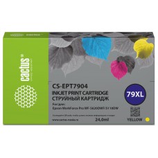 Картридж струйный Cactus CS-EPT7904 79XL желтый (24мл) для Epson WorkForce WF-4630 Pro/WF-4640 Pro/WF-5110 Pro