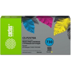 Картридж струйный Cactus CS-P2V70A №730 желтый (300мл) для HP Designjet T1600/1700/2600