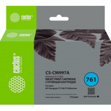 Картридж струйный Cactus CS-CM997A №761 черный матовый (775мл) для HP DesignJet T7100/Т7200