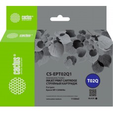 Картридж струйный Cactus CS-EPT02Q1 T02Q черный пигментный (1084мл) для Epson WorkForce Enterprise WF-C20600D4TW