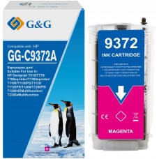 Картридж струйный G&G GG-C9372A пурпурный (130мл) для HP Designjet T610, T770, T790eprinter, T1300eprinter, T1100, T1100PS, T1120, T1120PS, T1200, T1200PS, T1200HDMultifunction, T2300eMultifunction