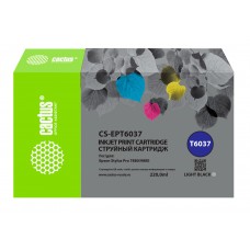 Картридж струйный Cactus CS-EPT6037 T6037 сер.пигм. (220мл) для Epson Stylus PRO 7880/9880