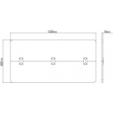 Столешница Cactus CS-TD2-LR для столов 120x60x1.8см дуб антик