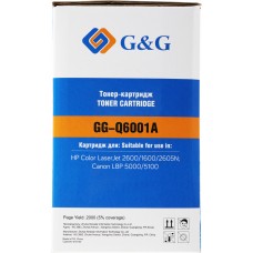 Картридж лазерный G&G GG-Q6001A голубой (2000стр.) для HP CLJ 1600/2600/2605N, LBP 5000/5100 Canon