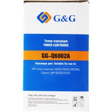 Картридж лазерный G&G GG-Q6002A желтый (2000стр.) для HP CLJ 1600/2600/2605N, LBP 5000/5100 Canon