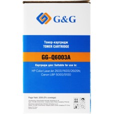 Картридж лазерный G&G GG-Q6003A пурпурный (2000стр.) для HP CLJ 1600/2600/2605N, LBP 5000/5100 Canon