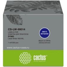 Этикетки Cactus CS-LW-99014 сег.:101x54мм черный белый 220шт/рул Dymo Label Writer 450/4XL