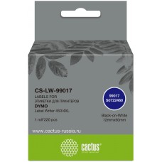 Этикетки Cactus CS-LW-99017 сег.:50x12мм черный белый 220шт/рул Dymo Label Writer 450/4XL