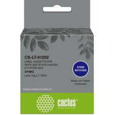 Картридж ленточный Cactus CS-LT-91202 91202 для Dymo Letra Tag LT-100H
