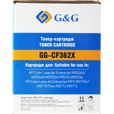 Картридж лазерный G&G GG-CF362X желтый (9500стр.) для HP CLJ M552dn/M553N/M553DN/M553X/M577C/M577Z/M577F/M577DN