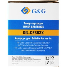 Картридж лазерный G&G GG-CF363X пурпурный (9500стр.) для HP CLJ M552dn/M553N/M553DN/M553X/M577C/M577Z/M577F/M577DN