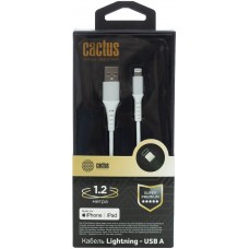 Кабель Cactus CS-LG.USB.A-1.2_MAK USB (m)-Lightning (m) 1.2м белый блистер