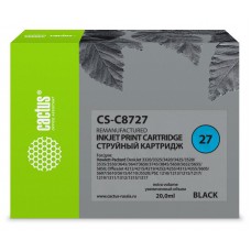 Картридж струйный Cactus CS-C8727 №27 черный (20мл) для HP DJ 3320/3325/3420/3425/3520