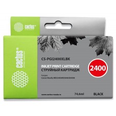 Картридж струйный Cactus CS-PGI2400XLBK PGI-2400XLBK черный пигментный (74.6мл) для Canon MAXIFY iB4040/ МВ5040/ МВ5340