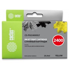 Картридж струйный Cactus CS-PGI2400XLY PGI-2400XLY желт.пигм. (20.4мл) для Canon MAXIFY iB4040/ МВ5040/ МВ5340