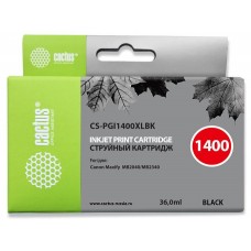 Картридж струйный Cactus CS-PGI1400XLBK PGI-1400 черный (36мл) для Canon MB2050/MB2350/MB2040/MB2340
