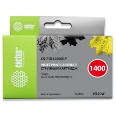 Картридж струйный Cactus CS-PGI1400XLY PGI-1400 желтый (12мл) для Canon MB2050/MB2350/MB2040/MB2340