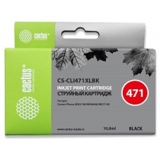 Картридж струйный Cactus CS-CLI471XLBK CLI-471XL BK фото черный (10.8мл) для Canon TS5040/MG5740/MG6840/MG7740