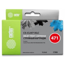 Картридж струйный Cactus CS-CLI471XLC CLI-471XL C голубой (10.8мл) для Canon TS5040/MG5740/MG6840/MG7740