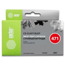 Картридж струйный Cactus CS-CLI471XLGY CLI-471XL GY серый (10.8мл) для Canon TS5040/MG5740/MG6840/MG7740