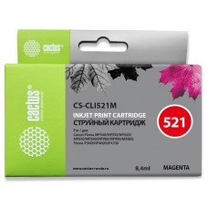 Картридж струйный Cactus CS-CLI521M пурпурный (9мл) для Canon Pixma MP540/MP550/MP620/MP630/MP640/MP980/MP990/MX860/iP3600/iP4600/iP4700