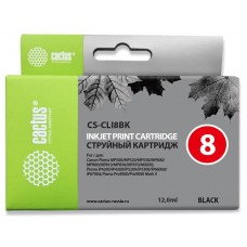 Картридж струйный Cactus CS-CLI8BK черный (12мл) для Canon MP470/MP500/MP530/MP600/MP800/MP810/MP830/MP970