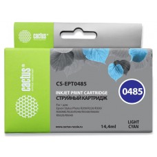 Картридж струйный Cactus CS-EPT0485 светло-голубой (14.4мл) для Epson Stylus Photo R200/R220/R300/R320/R340/RX500/RX600/RX620/RX640