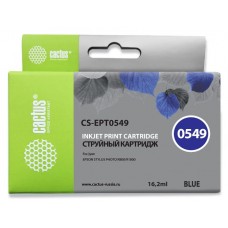 Картридж струйный Cactus CS-EPT0549 T0549 синий (16.2мл) для Epson Stylus Photo R800/R1800