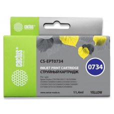 Картридж струйный Cactus CS-EPT0734 T0734 желтый (11.4мл) для Epson Stylus С79/C110/СХ3900/CX4900/CX5900/CX7300/CX8300/CX9300