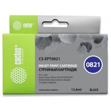 Картридж струйный Cactus CS-EPT0821 T0821 черный (13.8мл) для Epson Stylus Photo R270/290/RX590