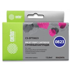 Картридж струйный Cactus CS-EPT0823 T0823 пурпурный (13.8мл) для Epson Stylus Photo R270/290/RX590