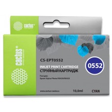 Картридж струйный Cactus CS-EPT0552 T0552 голубой (10мл) для Epson Stylus RX520/Stylus Photo R240