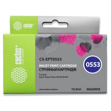 Картридж струйный Cactus CS-EPT0553 T0553 пурпурный (10мл) для Epson Stylus RX520/Stylus Photo R240