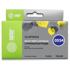 Картридж струйный Cactus CS-EPT0554 T0554 желтый (16мл) для Epson Stylus RX520/Stylus Photo R240