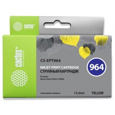 Картридж струйный Cactus CS-EPT964 T0964 желтый (13мл) для Epson Stylus Photo R2880