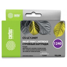 Картридж струйный Cactus CS-LC1240Y желтый (12мл) для Brother MFC-J6510/6910DW