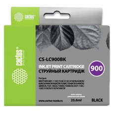 Картридж струйный Cactus CS-LC900BK черный (25.6мл) для Brother DCP-110/115/120/MFC-210/215/FAX-1840