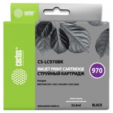 Картридж струйный Cactus CS-LC970BK черный (22.6мл) для Brother DCP-135C/150C/MFC-235C/260C