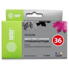 Картридж струйный Cactus CS-CLI36 CLI-36 многоцветный (11.8мл) для Canon Pixma iP 100/ MiNi 260