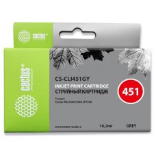 Картридж струйный Cactus CS-CLI451GY серый (10.2мл) для Canon MG6340/5440/IP7240
