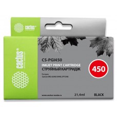 Картридж струйный Cactus CS-PGI450 PGI-450 черный пигментный (21.4мл) для Canon MG6340/5440/IP7240