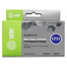 Картридж струйный Cactus CS-EPT1711 17XL черный (14.6мл) для Epson XP-33/103/203/207/303/306/403/406