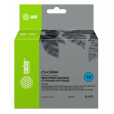 Картридж струйный Cactus CS-C4844 №10 черный (72мл) для HP BIJ 1000/1100/1200/2200/2300/2600/2800